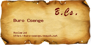 Buro Csenge névjegykártya